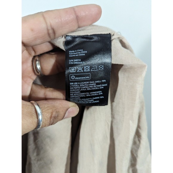 H&M Lyocell Blend Barrel Beige Black Maxi Dress Women Plus Size XXL - Picture 5 of 6